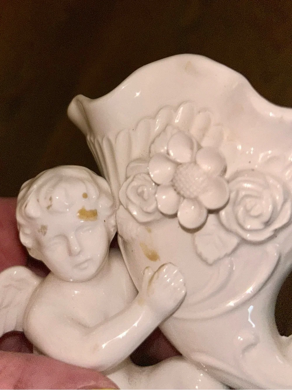 Vintage/Antique Napco Japan Cherub Vase/Planter
